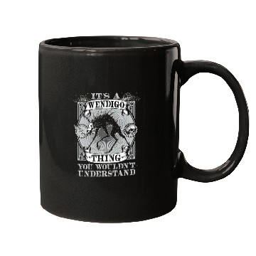 Discover Funny Wendigo Cryptid Skin Walker Folklore Cryptozoology 1 Mugs