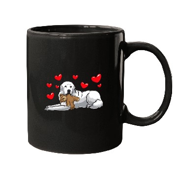 Discover Great Pyrenees Pyrenean Mountain Dog With Stuffed Animal Mugs