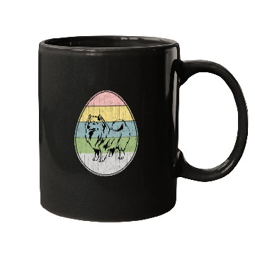 Discover Happy Easter Egg American Eskimo Dog Graphic Cool Easter Day Mugs