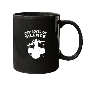 Discover Destroyer Of Silence Drum Set Drummer Practice 3 Mugs