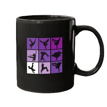 Discover Hip Hop Break Dance Poses Retro Mugs