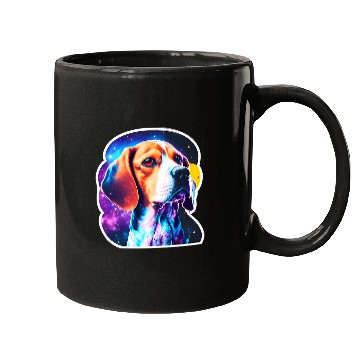 Discover Cosmic Canine Quest Beagle Among Galactic Wonders Mugs