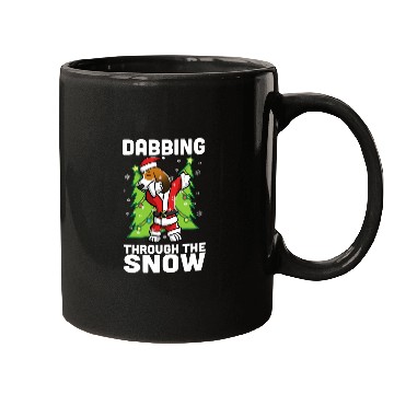 Discover Dabbings Through The Snow Basset Hound Christmas Dog Mugs