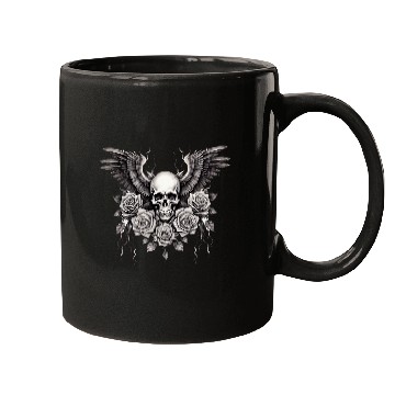 Discover Gothic Angel Wings Roses Grunge Alternative Rocker Mugs