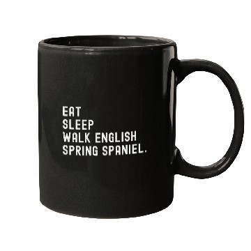 Discover Eat Sleep Walk English Spring Spaniel Dog Owner Mugs