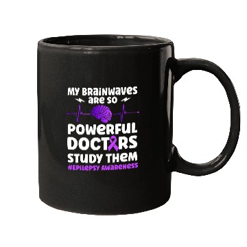 Discover Kids Epilepsy Awareness Brainwaves Purple Mugs