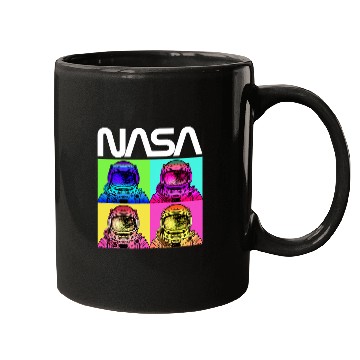 Discover Lacrosse Gift NASA Astronaut Pop Art Worm Logo Mugs