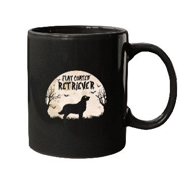 Discover Halloween Horror Flat Coated Retriever Mugs