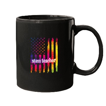Discover STEM Teacher US Flag Science Technology Engineering Math 21 Mugs