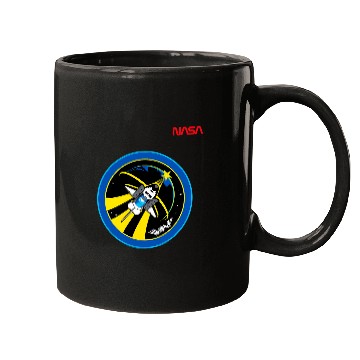 Discover Lacrosse Gift NASA Space Shuttle STS 131 Mission Crew Worm Logo Mugs