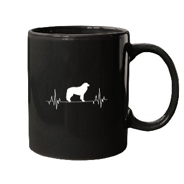 Discover Great Pyrenees Pyrenean Mountain Dog Lover Heartbeat Mugs