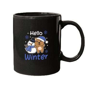 Discover quokkas Hello Winter Snowman Snow Mugs