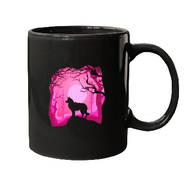 Discover Border Collie Retro Pink Border Collie Dog Mugs