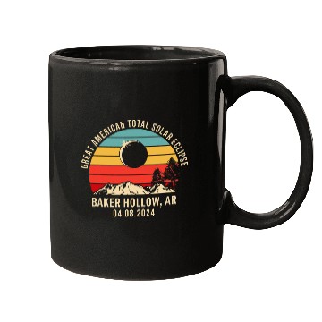 Discover Baker Hollow AR Arkansas Total Solar Eclipse 2024 Mugs