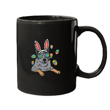 Discover Heeler Bunny Ears Glasses Easter Eggs Australian Cattle Dog Mugs