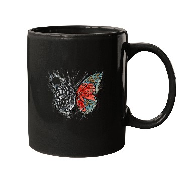 Discover Love hurts butterfly heartbreak lovebreak graphic Mugs