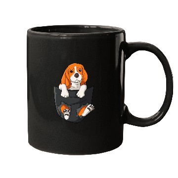 Discover Dog in pocket Beagle chest pocket Mugs