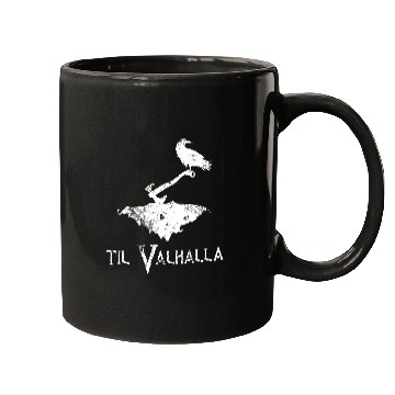 Discover Til Valhalla   for men Until Valhalla Viking Odins Raven Mugs
