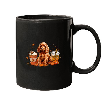 Discover Cocker Spaniel Coffee Warm Cozy Autumn Vibes Thanksgiving Mugs
