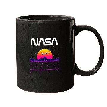 Discover Lacrosse Gift NASA Futuristic Space Shuttle Worm Logo Mugs