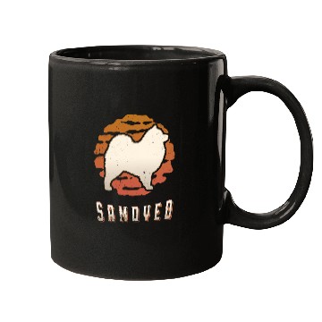 Discover Dog Samoyed vintages Retro Classic Dog Sunset Mugs