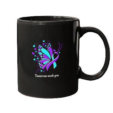 Discover Tomorrow Needs You suicides Prevention Butterfly Quote Mugs