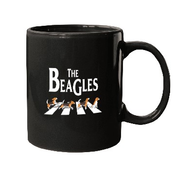 Discover Four Dogs Beagle Crossing Graphic The Beagless Cute Pet Mugs