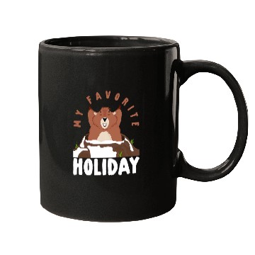 Discover My Favorite Holiday Ground Pig Squirrel Groundhog Mugs