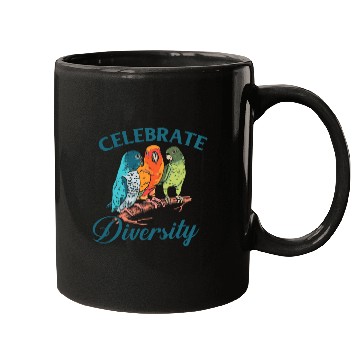 Discover Parrots Funny Bird Lover Celebrate Diversity Parrot Mugs