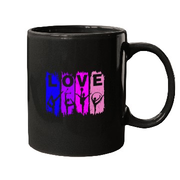 Discover Love Rhythmic Gymnastics Pink Purple Blue Gymnast Mugs