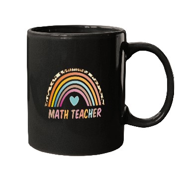 Discover Math Teacher Rainbow  Leopard Back To School Mugs