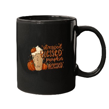 Discover Turkey Day   Stressed Blessed Pumpkin Spice Obsessed Mugs