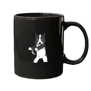 Discover Floss Dance Border Collie Dog Mugs