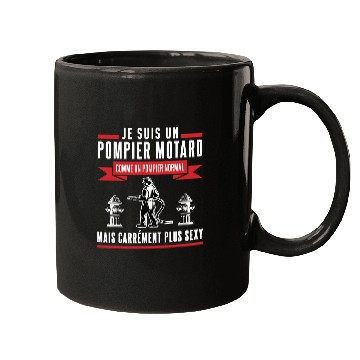 Discover Fireman Motorcycle Gift Fireman Biker Station Mugs