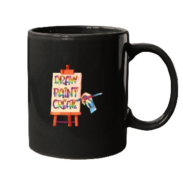 Discover Draw Paint Create Artist Funny Art Teacher Mugs