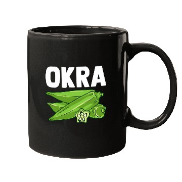 Discover Lacrosse Gift Okra Vegetable Food Vegetarian Mugs
