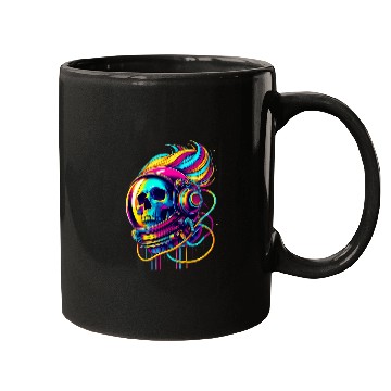 Discover Rainbow Astronaut Skull Space Lovers Cool Graphic Tee 4 Mugs