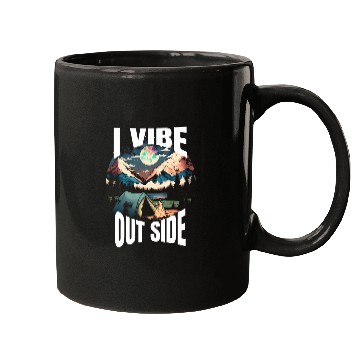 Discover I Vibe Out Side Positive Vibes While Camping in Nature 2 Mugs