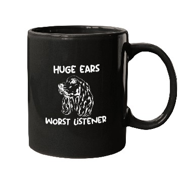 Discover funny cocker spaniel huge ears worst listener 1 Mugs