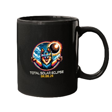 Discover Schipperke Dog Selfie Solar Eclipse Mugs
