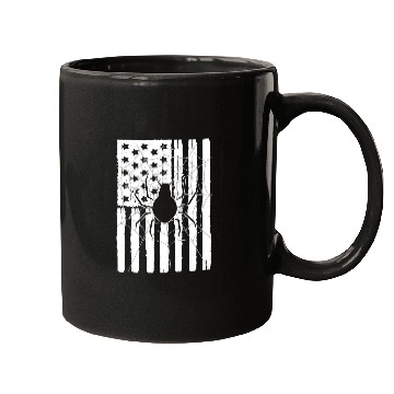 Discover USA American Flag Spider Theme Idea For Insect Lovers Mugs