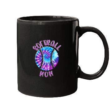 Discover Softball Mom Purple Daze Tie Dye Mugs