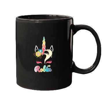 Discover Rainbow Unicorns Robin apparel Custom Name Gift for girls Mugs