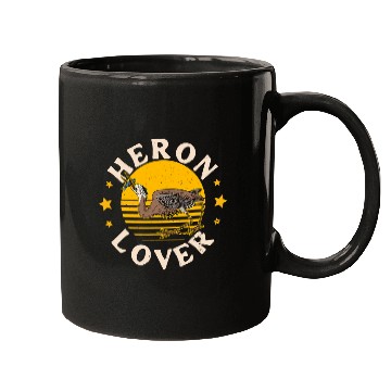 Discover Heron water wildlife birdwatching birder biologist binocular 5 Mugs