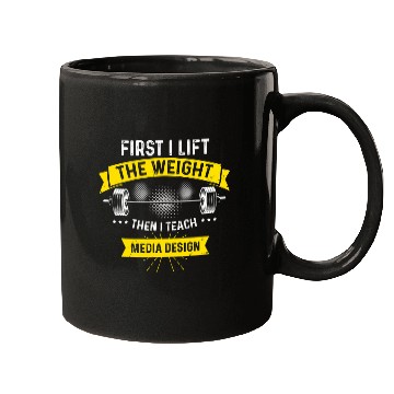 Discover Media Design Teacher Weightlifting Artist Computer Lift Mugs