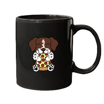 Discover Pizza German Shorthaired Pointer Dog Mugs