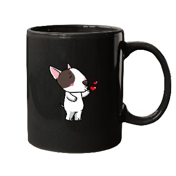 Discover Miniature Bull Terrier Dog Kisses Mugs