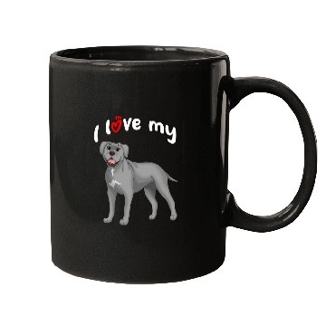 Discover I Love My Gray Cane Corso Dog Mugs