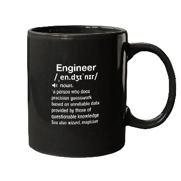 Discover Nerdy Funny Engineer Definition Engineering STEM Math Geek Mugs