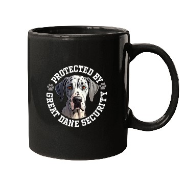 Discover Protected by Great Dane Security Mugs